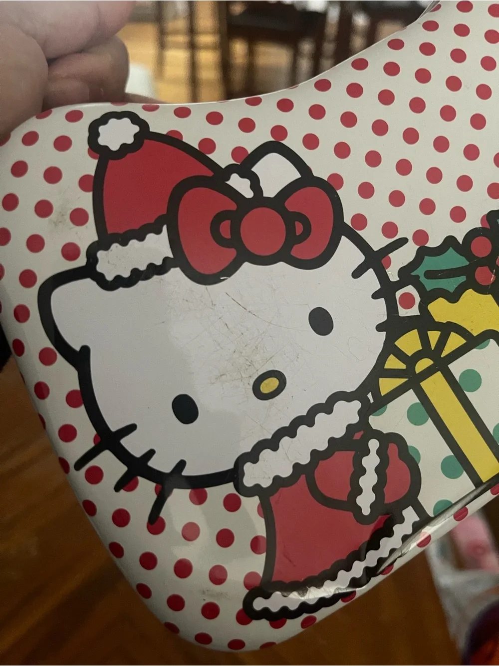 Hello Kitty Red & White Beaded Handle Kids Holiday Bag
